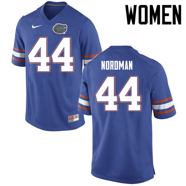Florida Gators Women #44 Tucker Nordman College Football Jerseys Blue